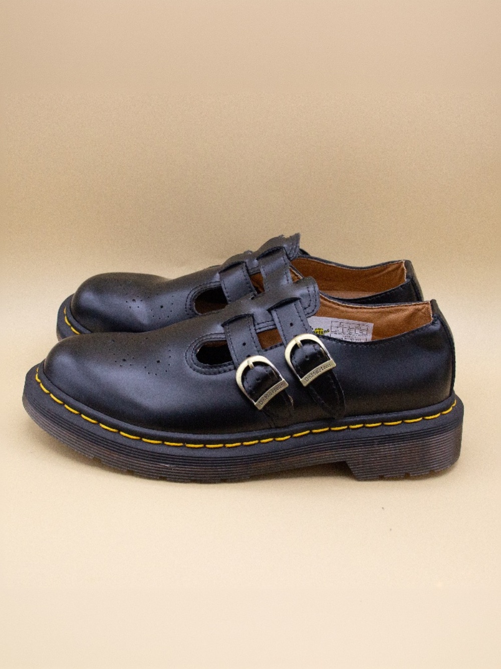 DR. MARTENS 8065 Smooth Black Leather Mary Jane Shoes Women’s Size 9